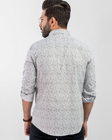 Men's Light Grey Casual Shirt - FMTS20-31424