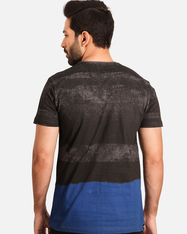 Men's Dark Grey Printed Tee - FMTPT19-008