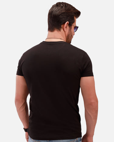 Men's Black Basic T-Shirt - FMTBT19-039