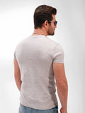 Men's Grey Basic T-Shirt - FMTBT19-044