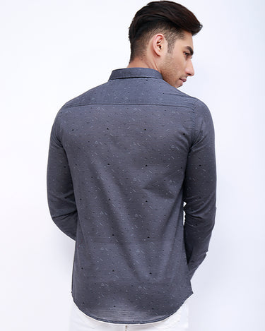 Men's Grey Casual Shirt - FMTS21-31447