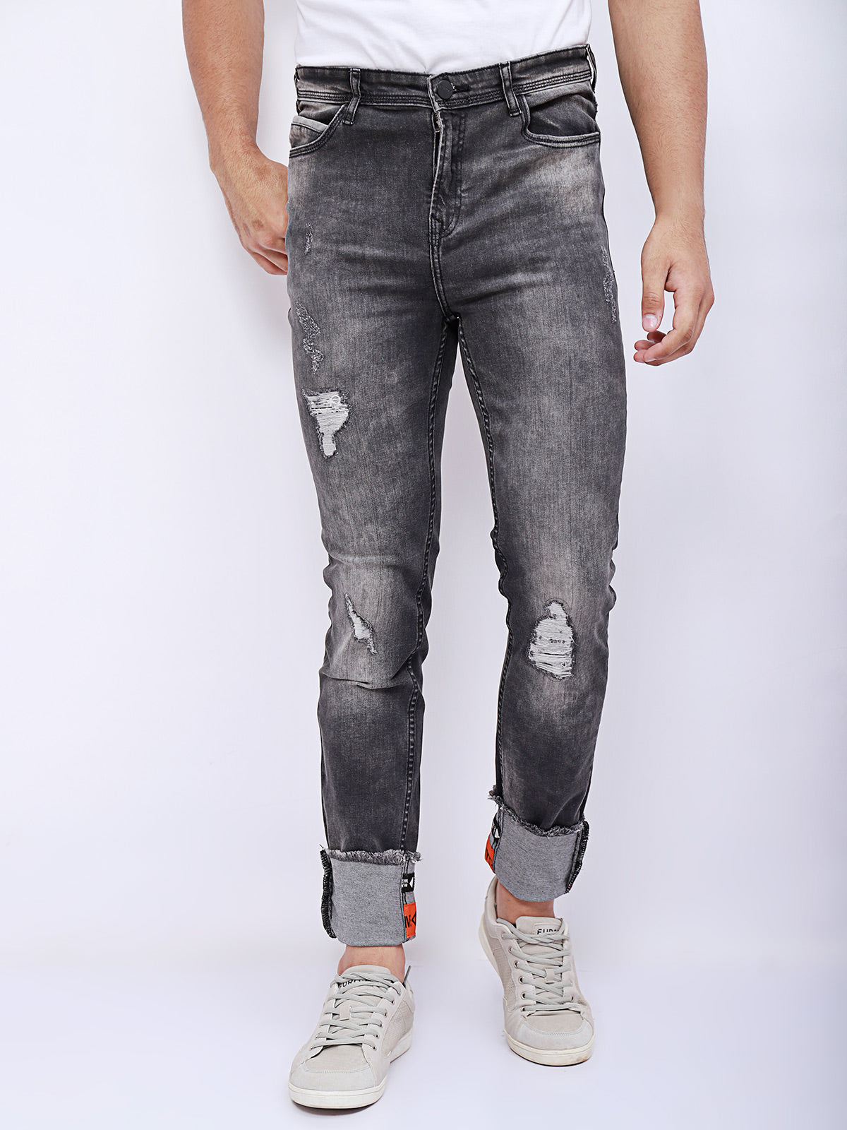 Men's Grey Denim Jeans - FMBP20-018