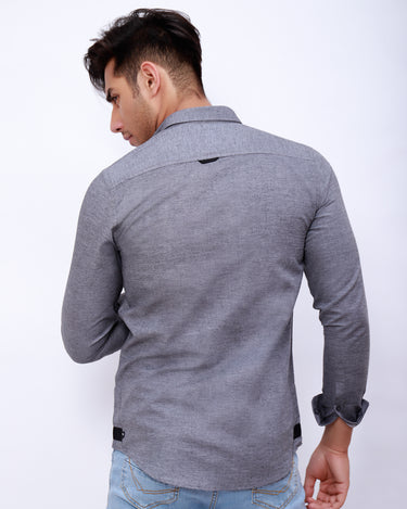 Men's Grey Casual Shirt - FMTS20-31349