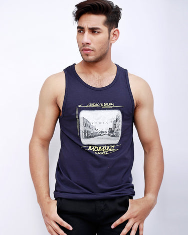 Men's Dark Blue Tank Top - FMTTR21-017