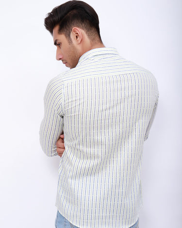 Men's White Casual Shirt - FMTS21-31445