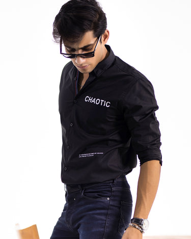 Men's Black Casual Shirt - FMTS20-31350