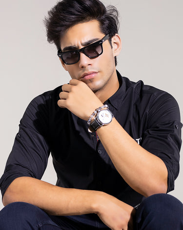 Men's Black Casual Shirt - FMTS20-31350