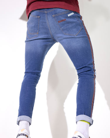 Men's Mid Blue Denim Jeans - FMBP20-005