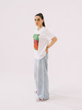Women's White Graphic Tee - FWTGT23-040