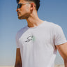 Men's White Crew Neck Graphic Tee - FMTGT22-004