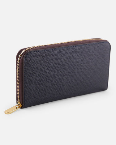 Deep Blue Leather Wallet - FAMC19-002