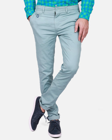 Men's Sea Green Chino Pant - FMBCP17-016