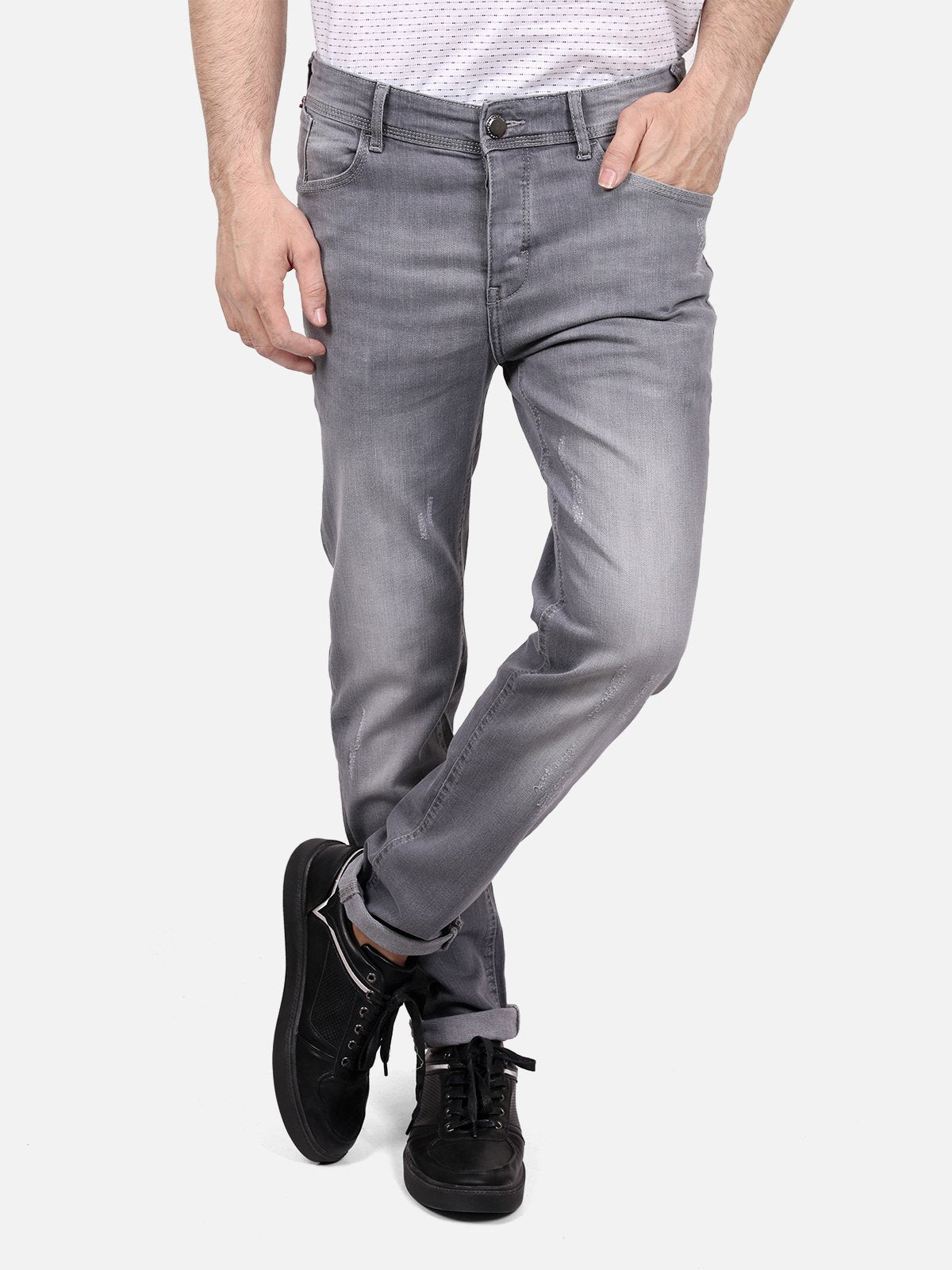 Men's Grey Denim Jeans - FMBP18-009