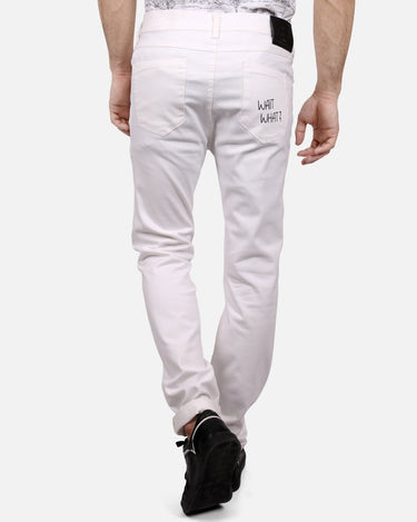 Men's White Denim Jeans - FMBP18-017