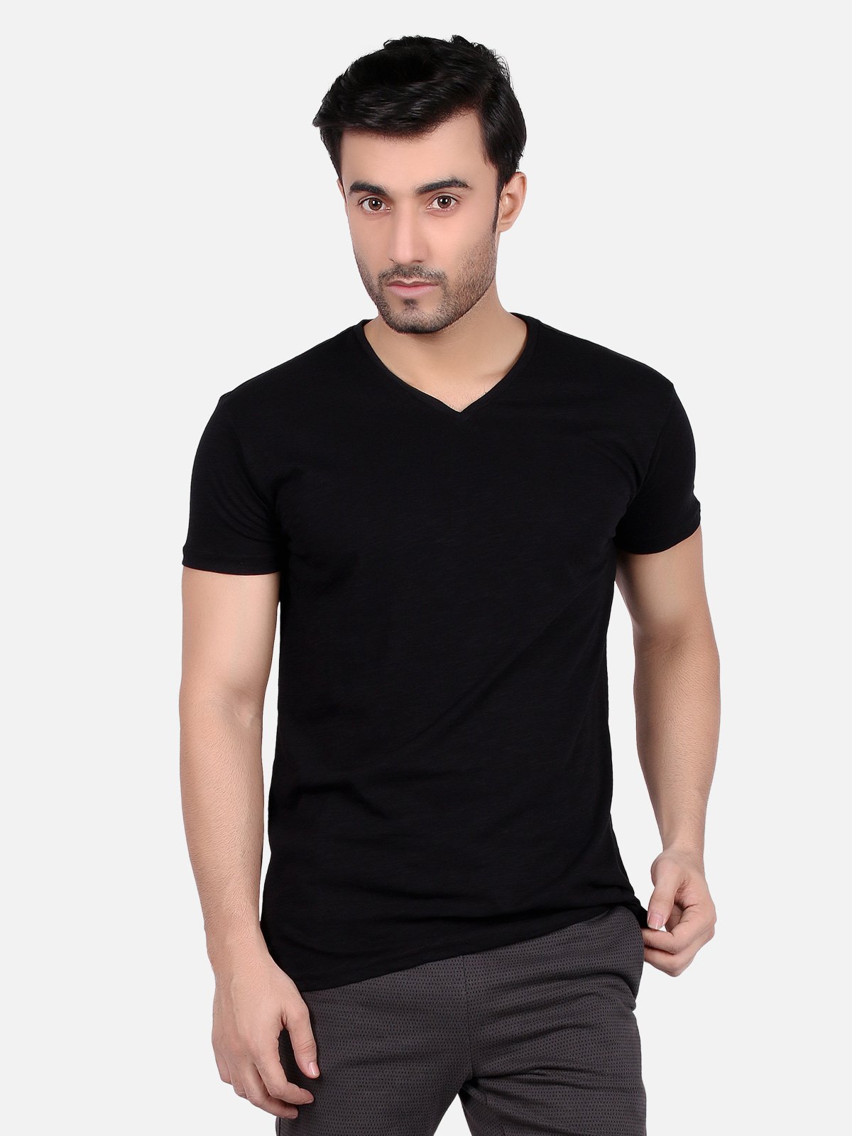 Men's Black Basic T-Shirt - FMTBT19-063