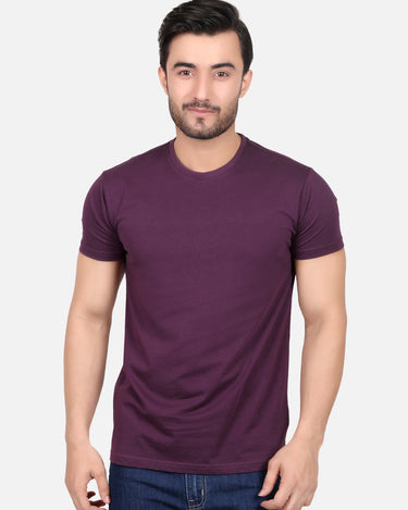 Men's Purple Basic T-Shirt - FMTBT19-065