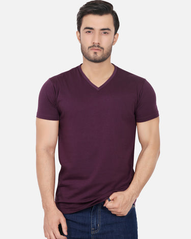 Men's Purple Basic T-Shirt - FMTBT19-067