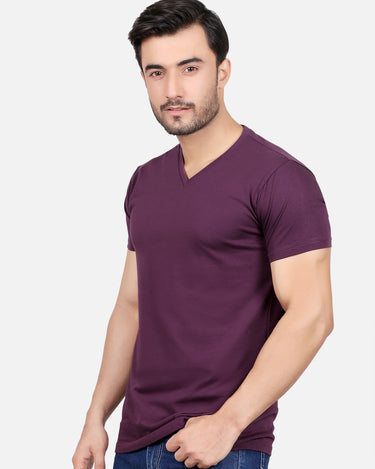 Men's Purple Basic T-Shirt - FMTBT19-067