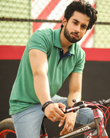 Men's Sea Green Polo Shirt - FMTCP18-001