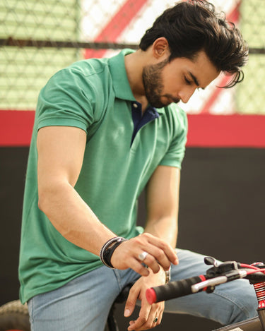 Men's Sea Green Polo Shirt - FMTCP18-001
