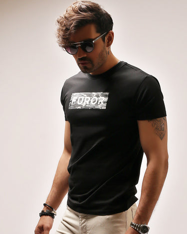 Men's Black Classic Tee - FMTCT19-037