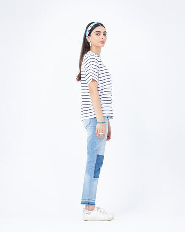 Women's Navy & White Classic Tee - FWTGT23-023