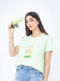 Women's Mint Green Graphic Tee - FWTGT23-036