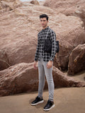 Men's Black & White Casual Shirt - FMTS21-31464