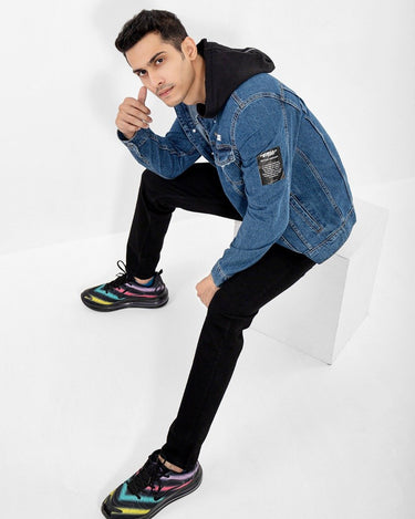 Men's Mid Blue Denim Jacket - FMTJD21-006