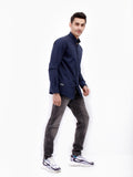 Men's Blue Casual Shirt - FMTS22-31537