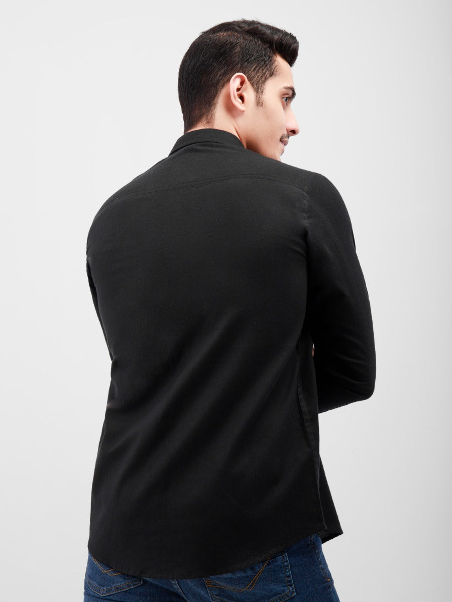 Men's Black Casual Shirt - FMTS21-31535