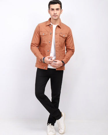 Men's Camel Brown Jacket - FMTJW21-003