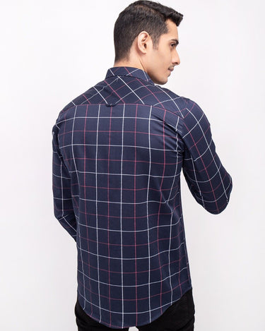 Men's Blue Casual Shirt - FMTS21-31526
