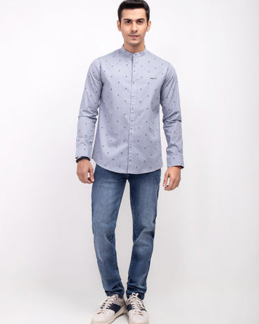Men's Grey Casual Shirt - FMTS21-31519