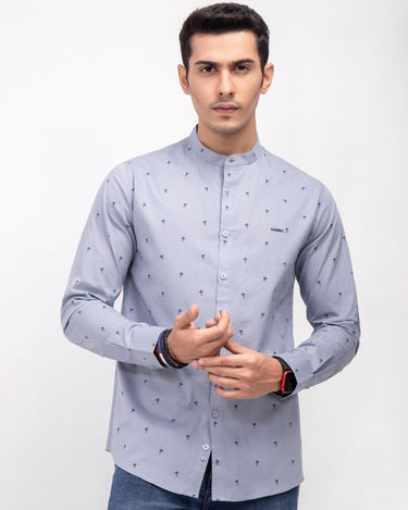 Men's Grey Casual Shirt - FMTS21-31519