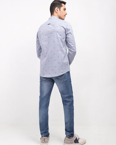 Men's Grey Casual Shirt - FMTS21-31519