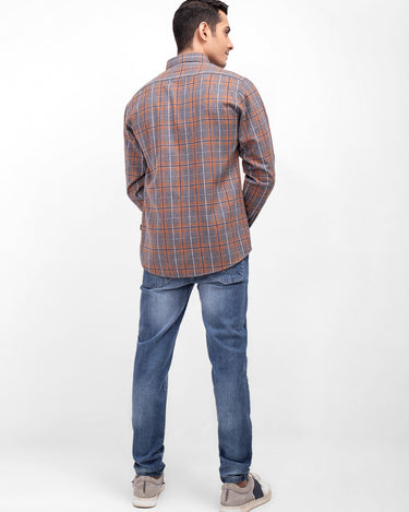 Men's Grey Casual Shirt - FMTS21-31514