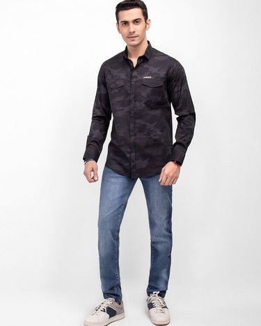 Men's Blue Casual Shirt - FMTS21-31529