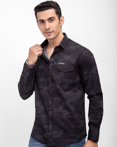 Men's Blue Casual Shirt - FMTS21-31529