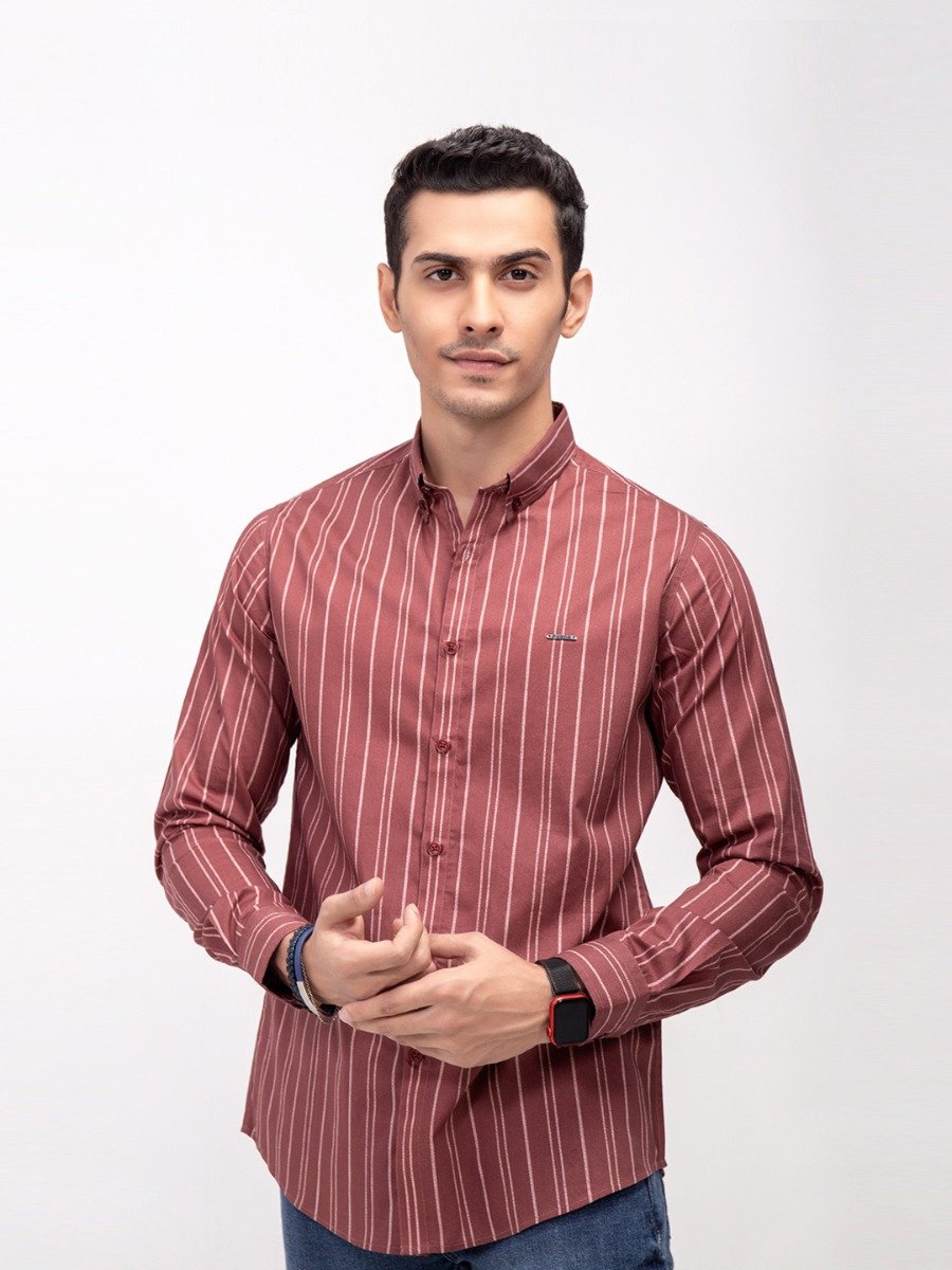 Men's Red Casual Shirt - FMTS22-31532