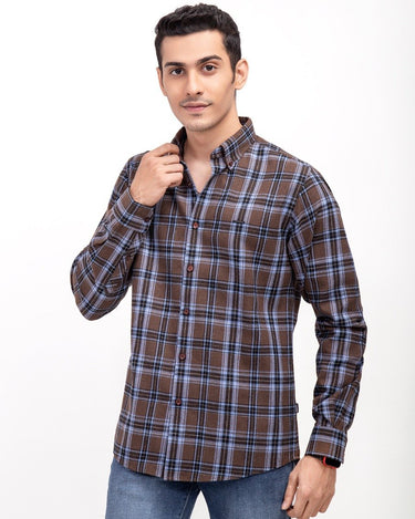 Men's Brown Casual Shirt - FMTS21-31513