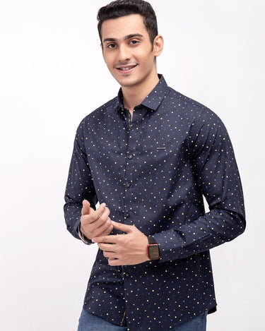 Men's Navy Casual Shirt - FMTS21-31527