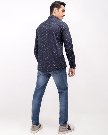 Men's Navy Casual Shirt - FMTS21-31527