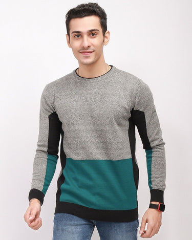 Men's Heather Grey Black Sweater - FMTSWT21-008