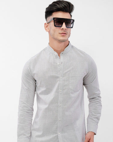 Men's Grey Casual Shirt - FMTS21-31493