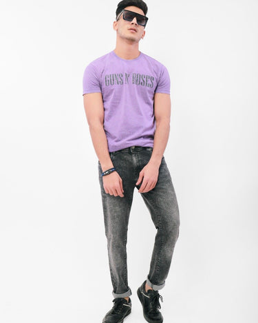 Men's Lilac Crew Neck Classic Tee - FMTCT21-026