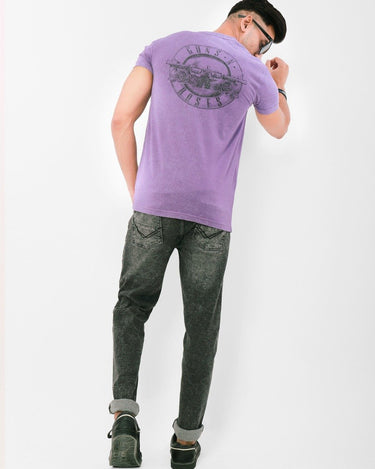 Men's Lilac Crew Neck Classic Tee - FMTCT21-026