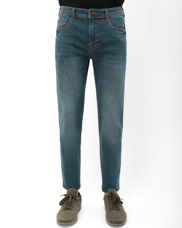 Men's Teal Blue Denim Jeans - FMBP21-025