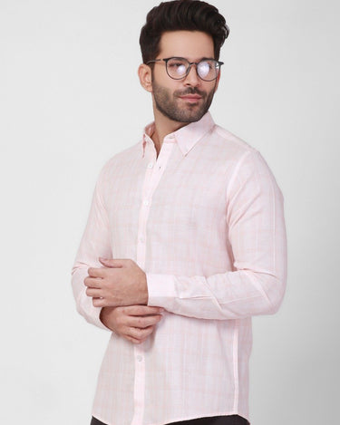 Men's Light Pink Casual Shirt - FMTS21-31491