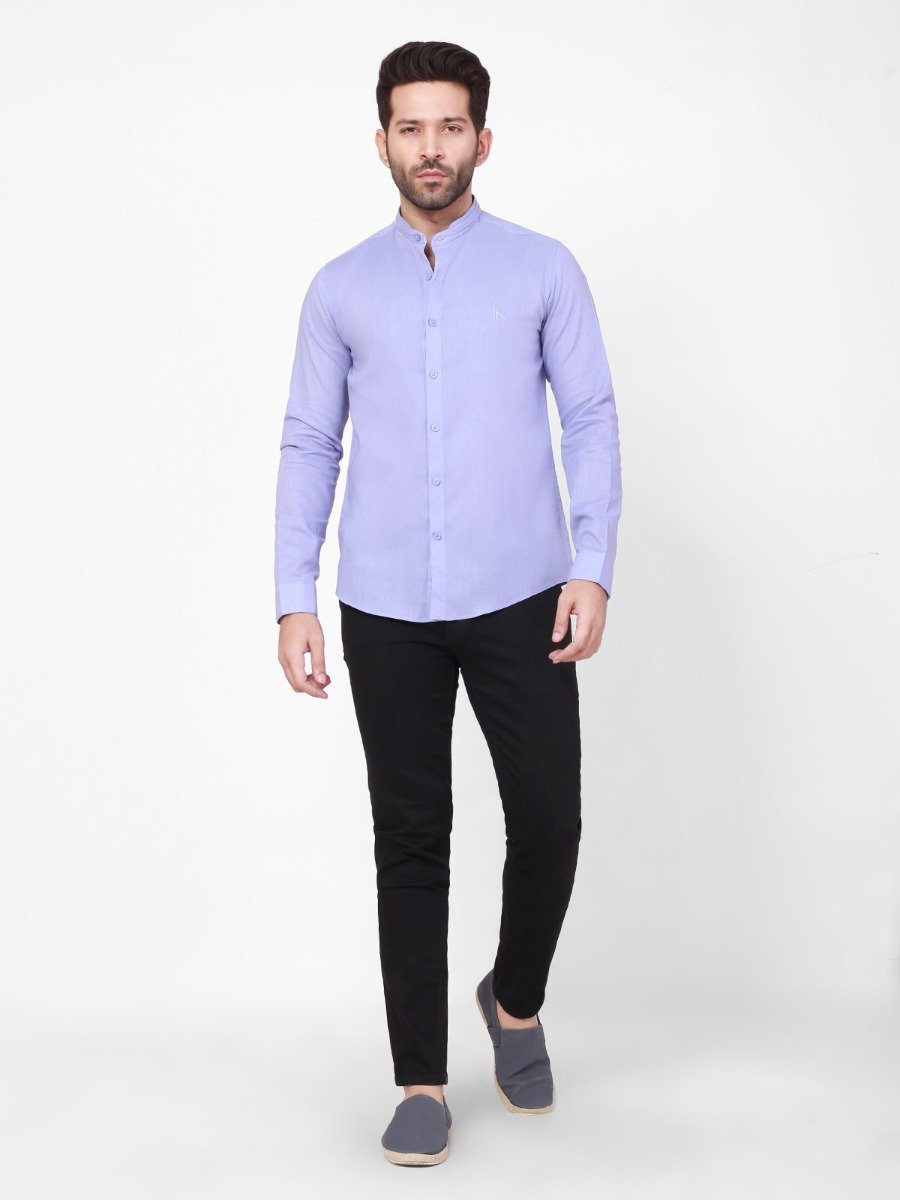Men's Lilac Casual Shirt - FMTS21-31473